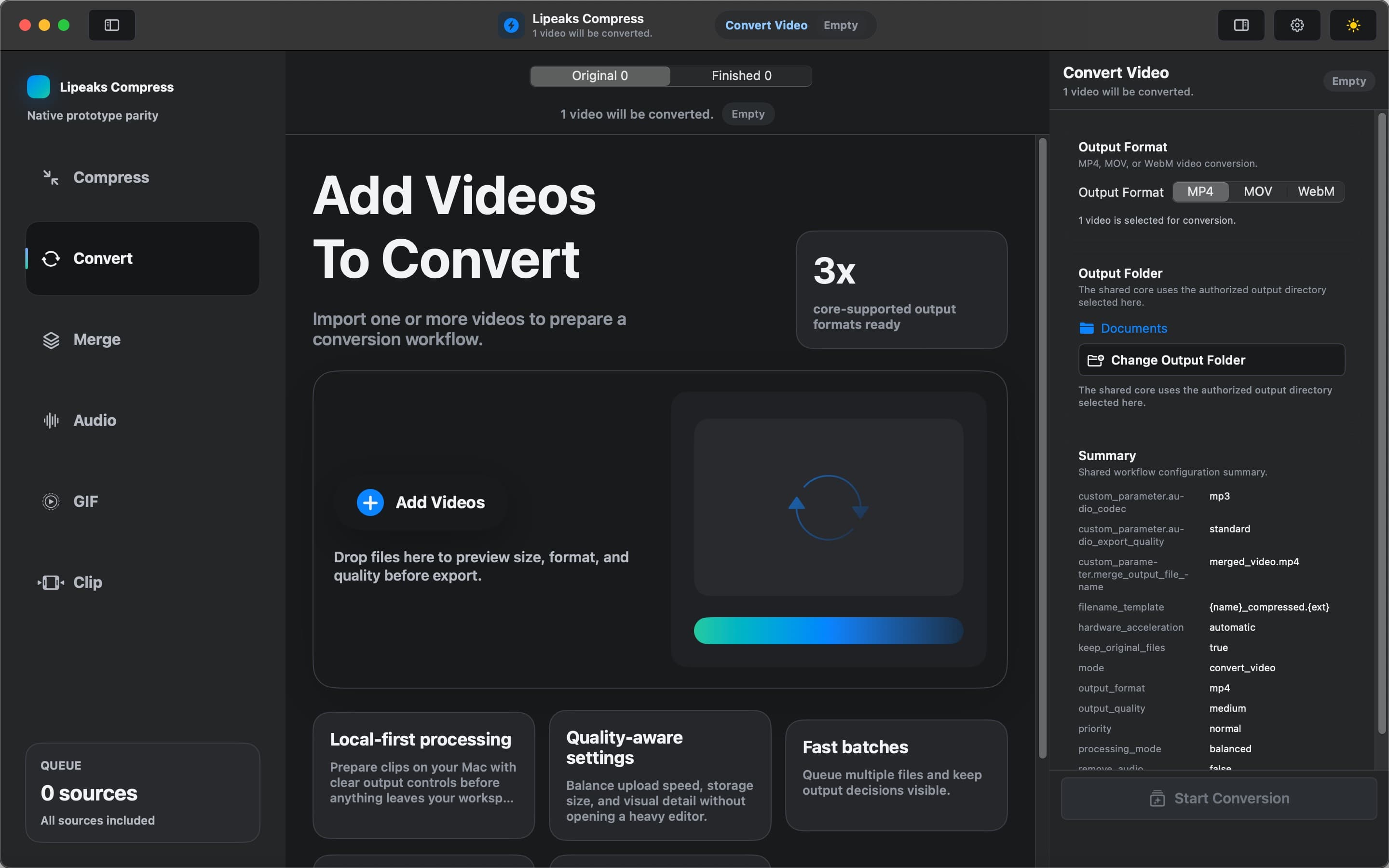 Video Compressor - GIF MP4 folder watching automation